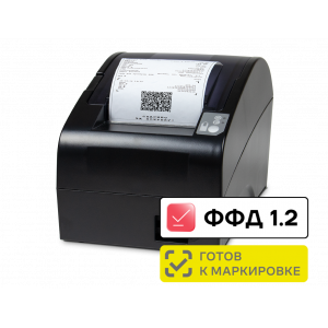 ККТ АТОЛ FPrint-22ПТК. Черный. Без ФН. USB. RS-232. Ethernet. 5.0