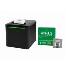 ККТ АТОЛ 55 v2 Ф. Черный. с ФН 1.2 15 мес. USB. RS-232. Ethernet. 5.0