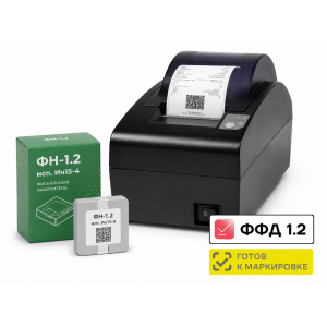 ККТ АТОЛ 55Ф. Черный. с ФН 1.2 15 мес. USB. RS-232. Ethernet. 5.0