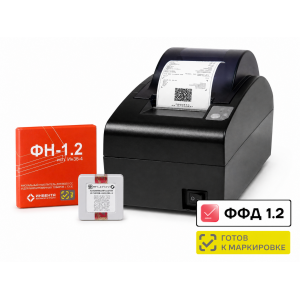 ККТ АТОЛ 55Ф. Черный. с ФН 1.2 36 мес. USB. RS-232. Ethernet. 5.0