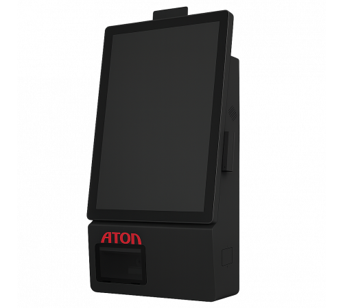Касса самообслуживания АТОЛ КСО 3210 черная (21,5, N100, SSD, 8/128GB), без Wi-Fi, с ОС, Frontol, Ind., 2хРозетка, Кр. ФР., MSR, cam