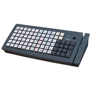 Программируемая клавиатура Posiflex KB-6600U-B черная c ридером магнитных карт на 1-3 дорожки