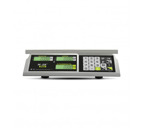Торговые настольные весы M-ER 326 AC-32.5 Slim LCD Белые