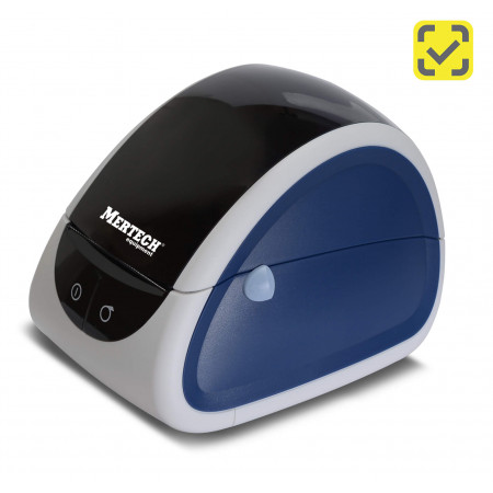 Термопринтер самоклеящихся этикеток MERTECH LP80 EVA RS232-USB White &amp; blue