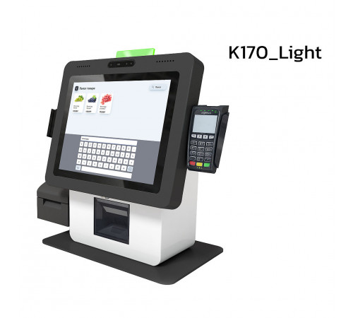 Касса самообслуживания POScenter SCO-K170 (Без весов, Mod, Intel®Celeron® J4125 Quad Core 2.0 ГГц, SSD 128 Гб, RAM 8 Гб, Белый)
